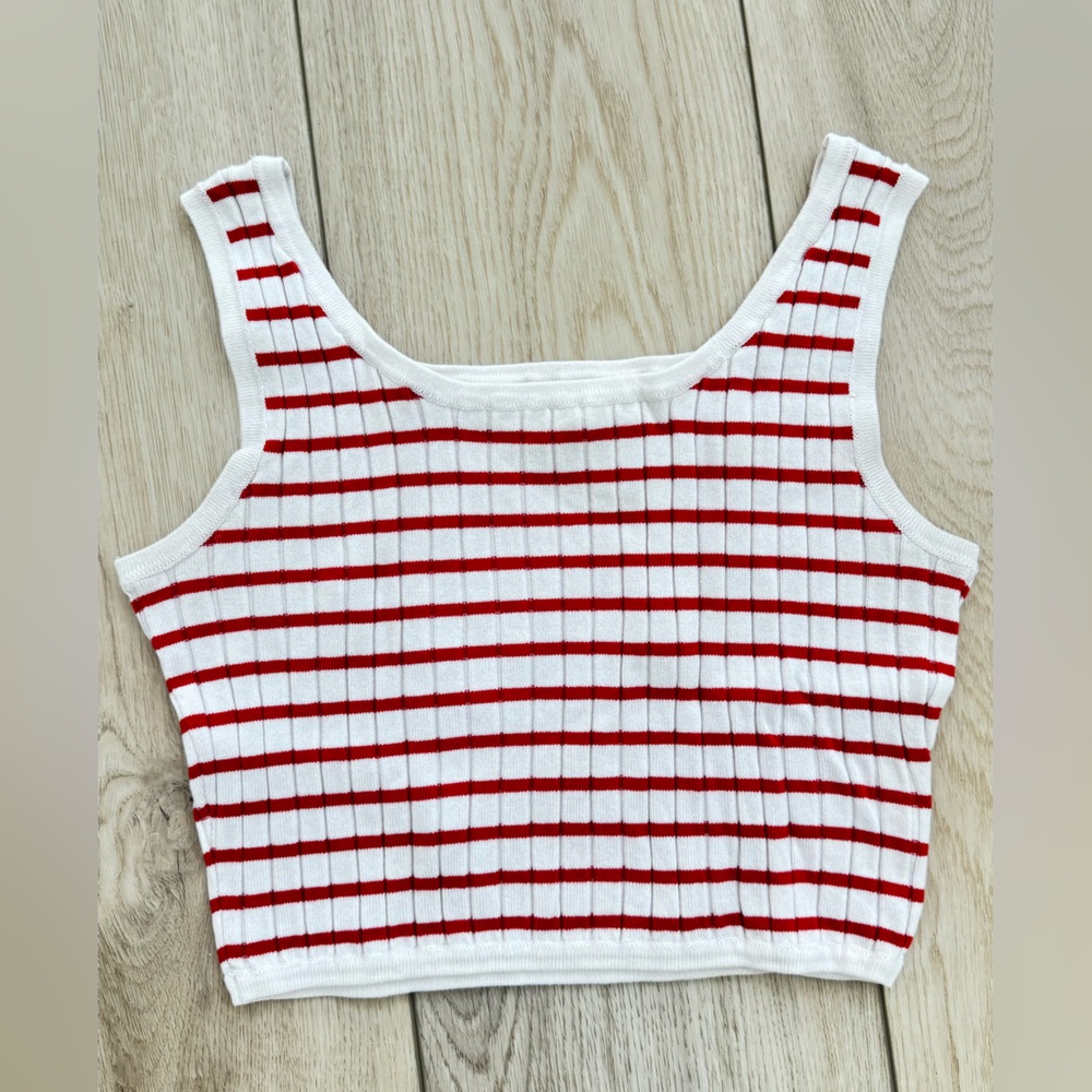 H&M Red and White Checkered Top